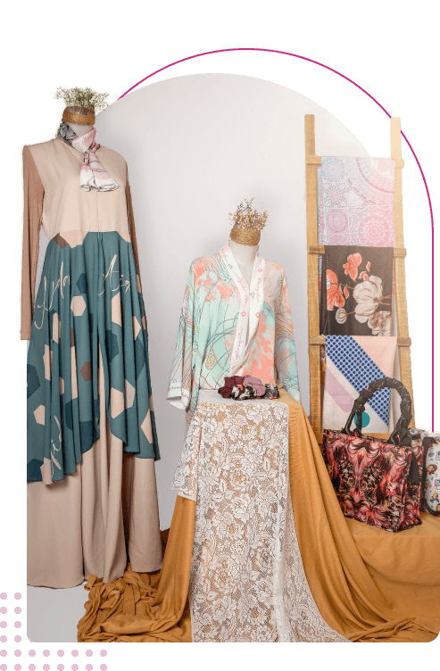 Display rumah print sublim