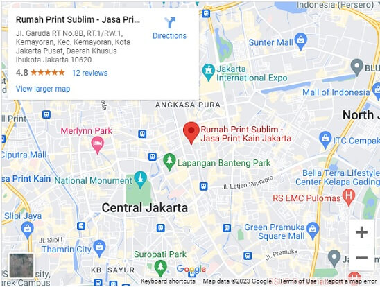 Rumah print sublim jakarta map